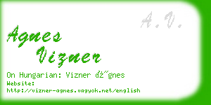 agnes vizner business card